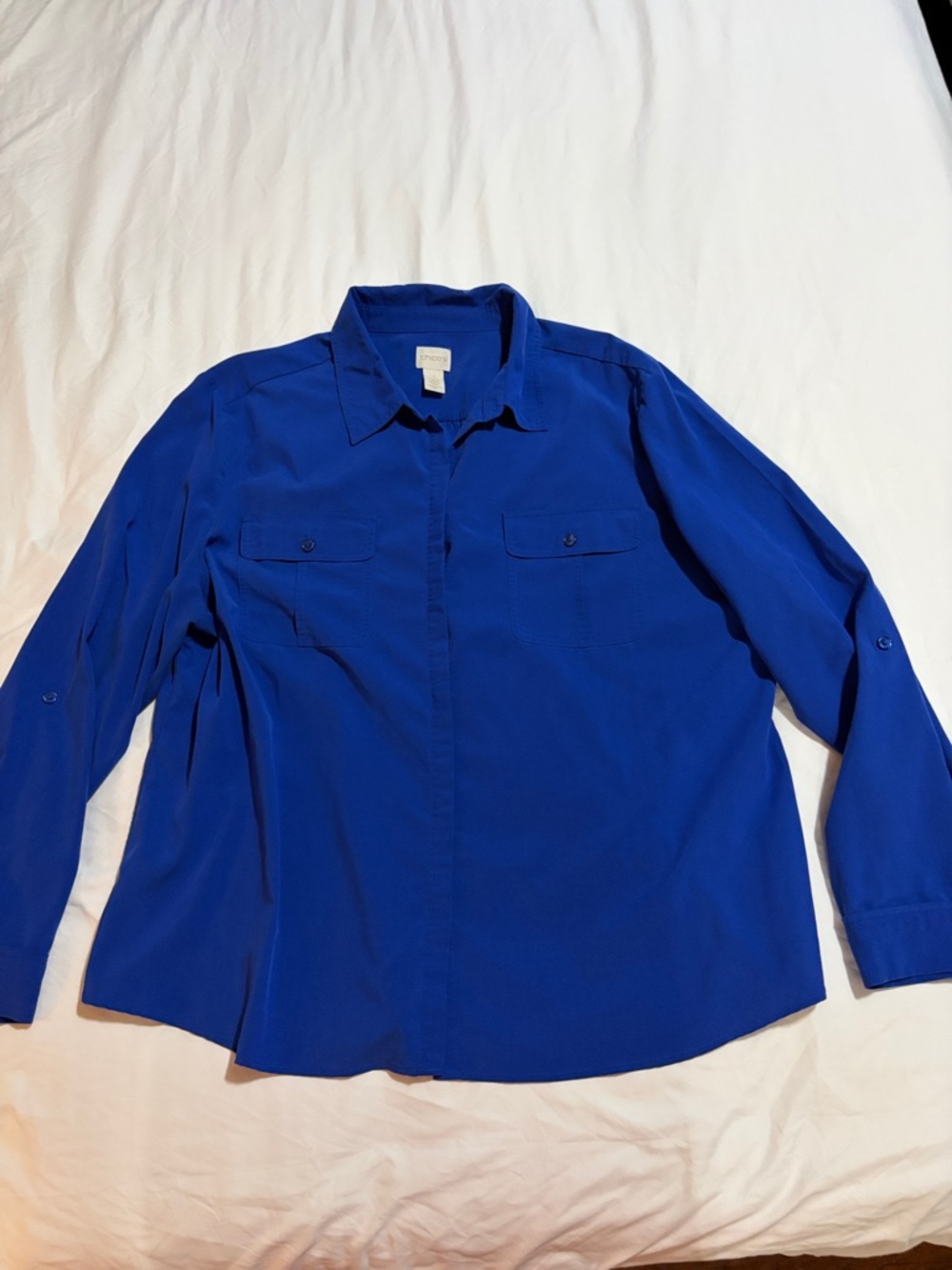 Chico’s Royal Blue Lightweight Button-Front